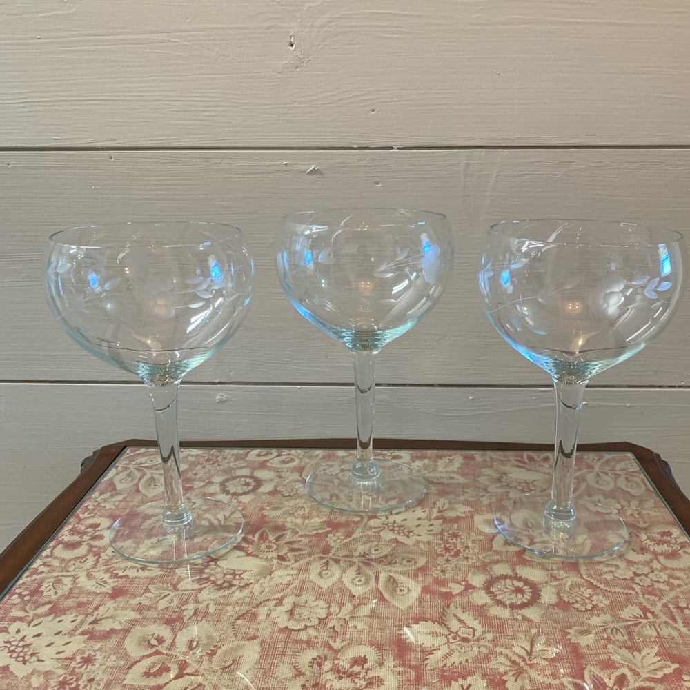 Princess House Red Wine 🍷 Glasses Set of Three